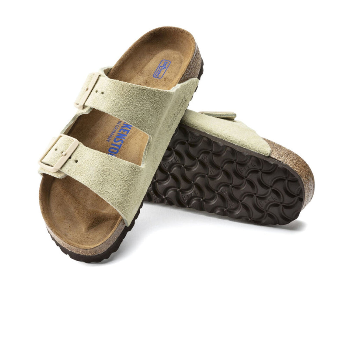 Birkenstock Arizona Soft Footbed Narrow Slide Sandal (Women) - Almond Suede Sandals - Slide - The Heel Shoe Fitters