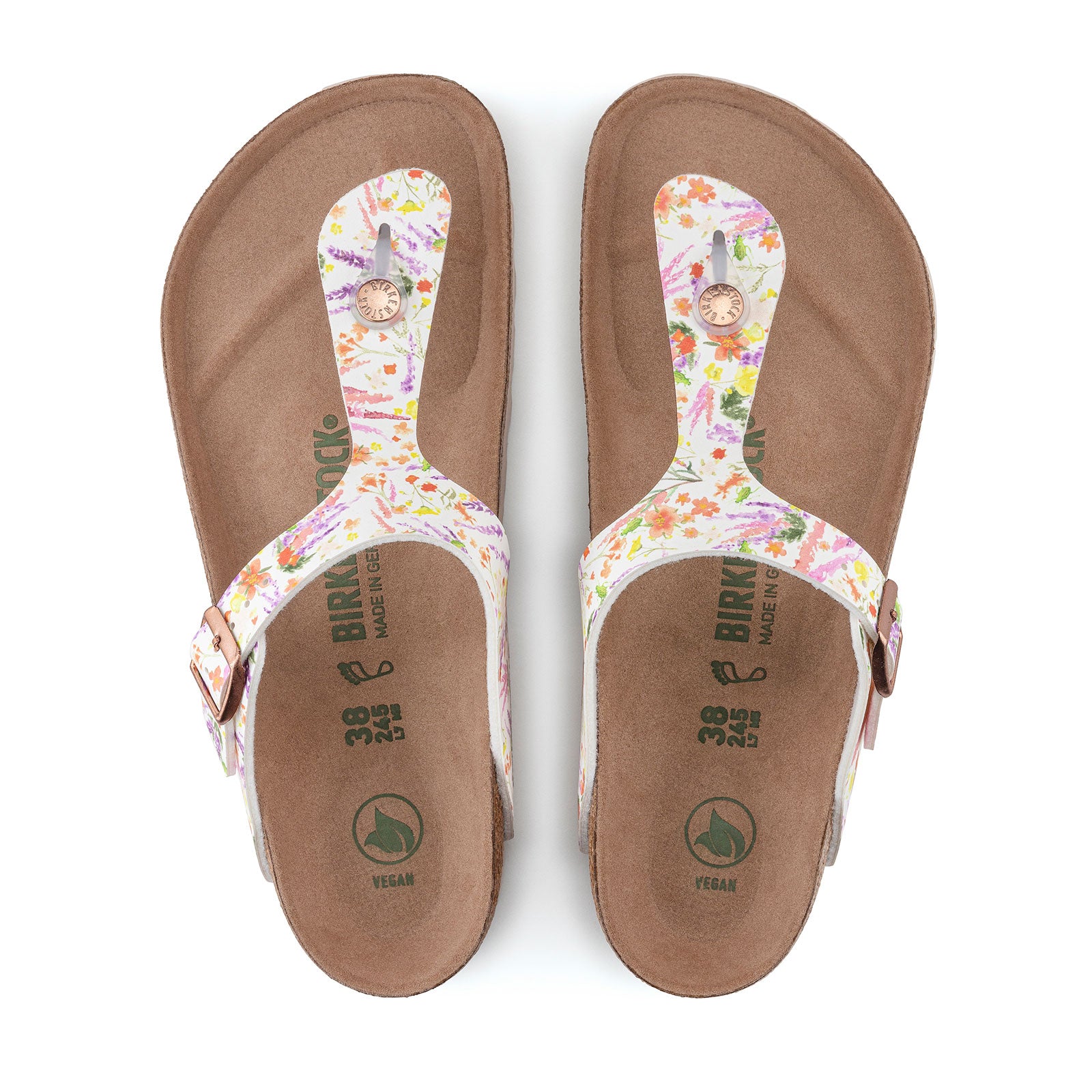 Birkenstock Gizeh Vegan Birko-Flor Thong Sandal (Women) - Summer Garden Rose Sandals - Thong - The Heel Shoe Fitters