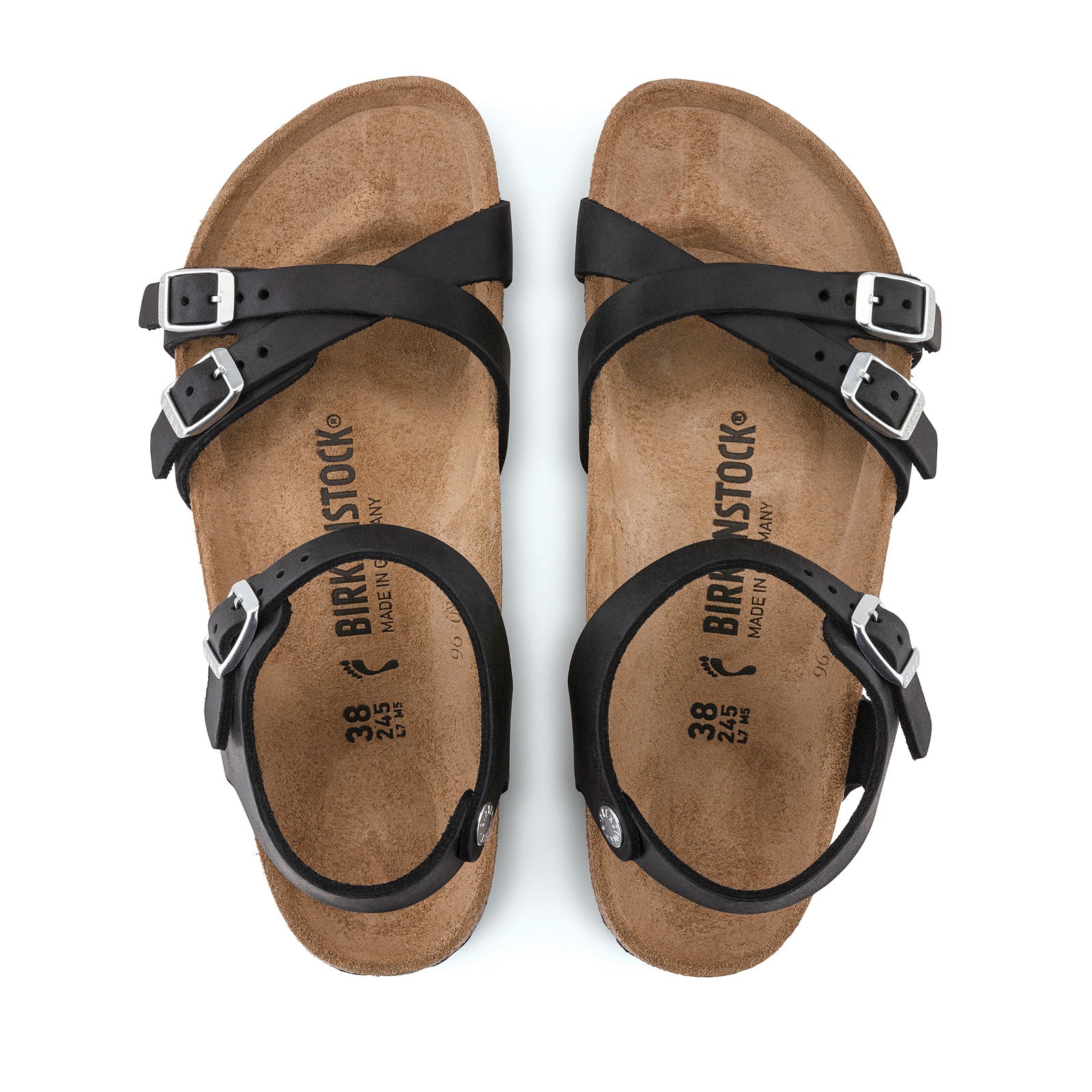 Black birkenstocks best sale with backstrap