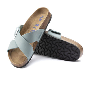 Birkenstock Siena Soft Footbed Narrow Slide Sandal (Women) - Faded Aqua Sandals - Slide - The Heel Shoe Fitters