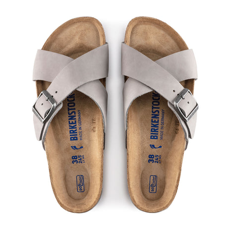 Birkenstock Siena Soft Footbed Narrow Slide Sandal (Women) - Dove Gray Sandals - Slide - The Heel Shoe Fitters