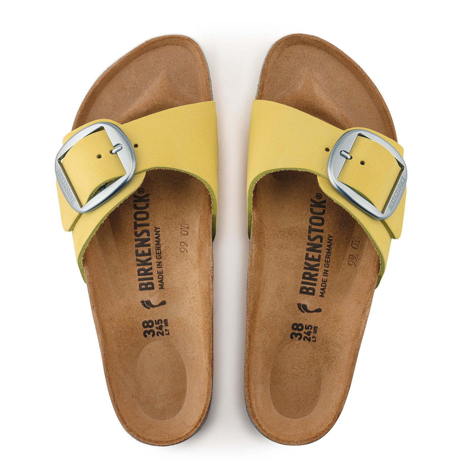 Yellow big hot sale buckle birkenstocks