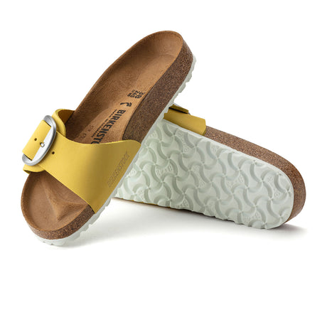 Birkenstock Madrid Big Buckle Slide Sandal (Women) - Popcorn Nubuck Sandals - Slide - The Heel Shoe Fitters