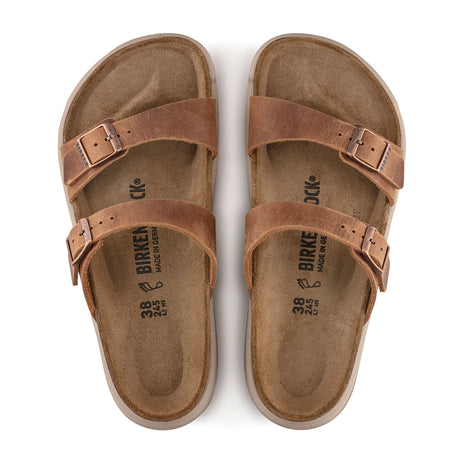 Birkenstock Sierra CT Slide Sandal (Women) - Ginger Brown Oiled Leather Sandals - Slide - The Heel Shoe Fitters