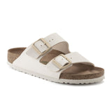 Birkenstock Arizona Vegan Slide Sandal (Women) - Eggshell Canvas Sandals - Slide - The Heel Shoe Fitters