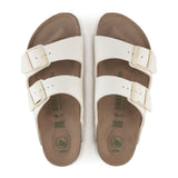 Birkenstock Arizona Vegan Slide Sandal (Women) - Eggshell Canvas Sandals - Slide - The Heel Shoe Fitters