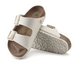 Birkenstock Arizona Vegan Slide Sandal (Women) - Eggshell Canvas Sandals - Slide - The Heel Shoe Fitters