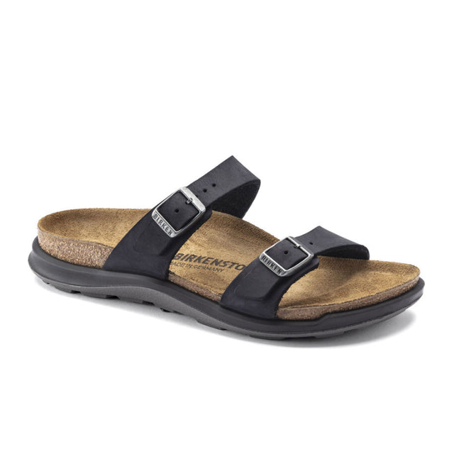 Birkenstock Sierra CT Slide Sandal (Women) - Black Oiled Leather Sandals - Slide - The Heel Shoe Fitters