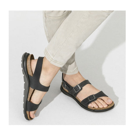 Birkenstock Sonora CT Backstrap Sandal (Women) - Black Oiled Leather Sandals - Backstrap - The Heel Shoe Fitters