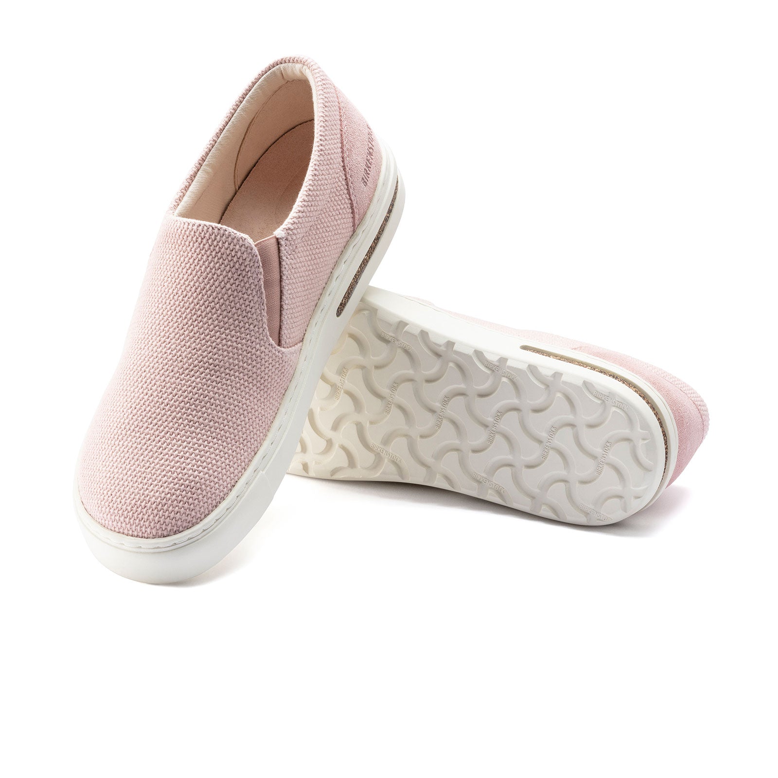 Birkenstock Oswego Narrow Slip On Sneaker (Women) Soft Pink Canvas The Heel Shoe