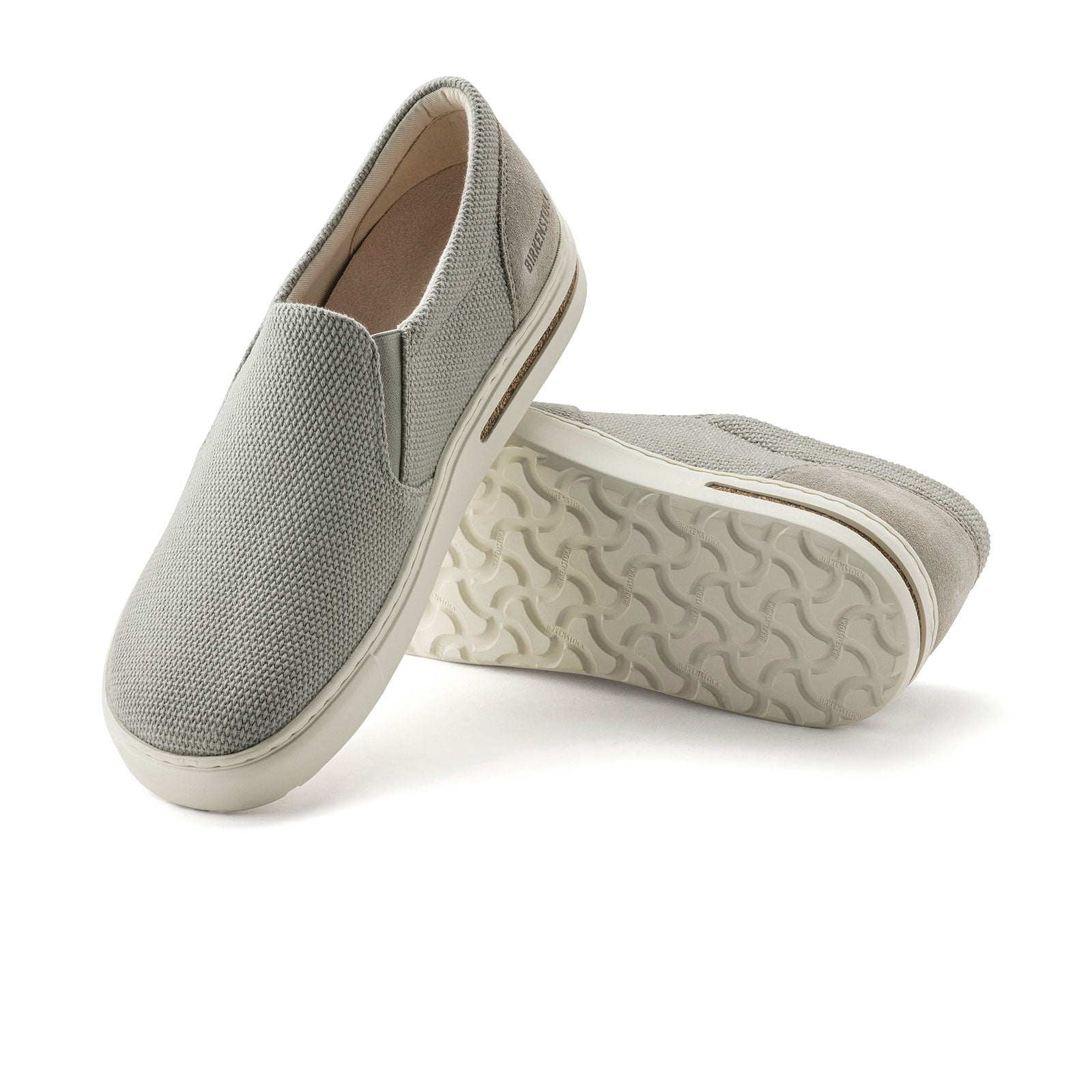 Gray canvas shop slip on shoes