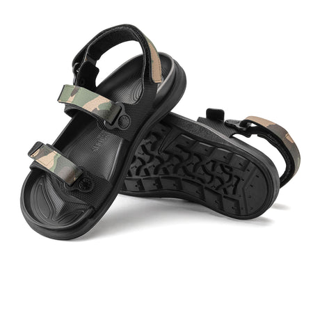 Birkenstock Kalahari Backstrap Sandal (Women) - Black/Camo Birko-Flor Futura Sandals - Backstrap - The Heel Shoe Fitters