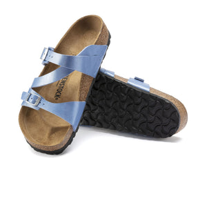 Birkenstock Salina Birko-Flor Slide Sandal (Women) - Graceful Riviera Blue Sandals - Slide - The Heel Shoe Fitters