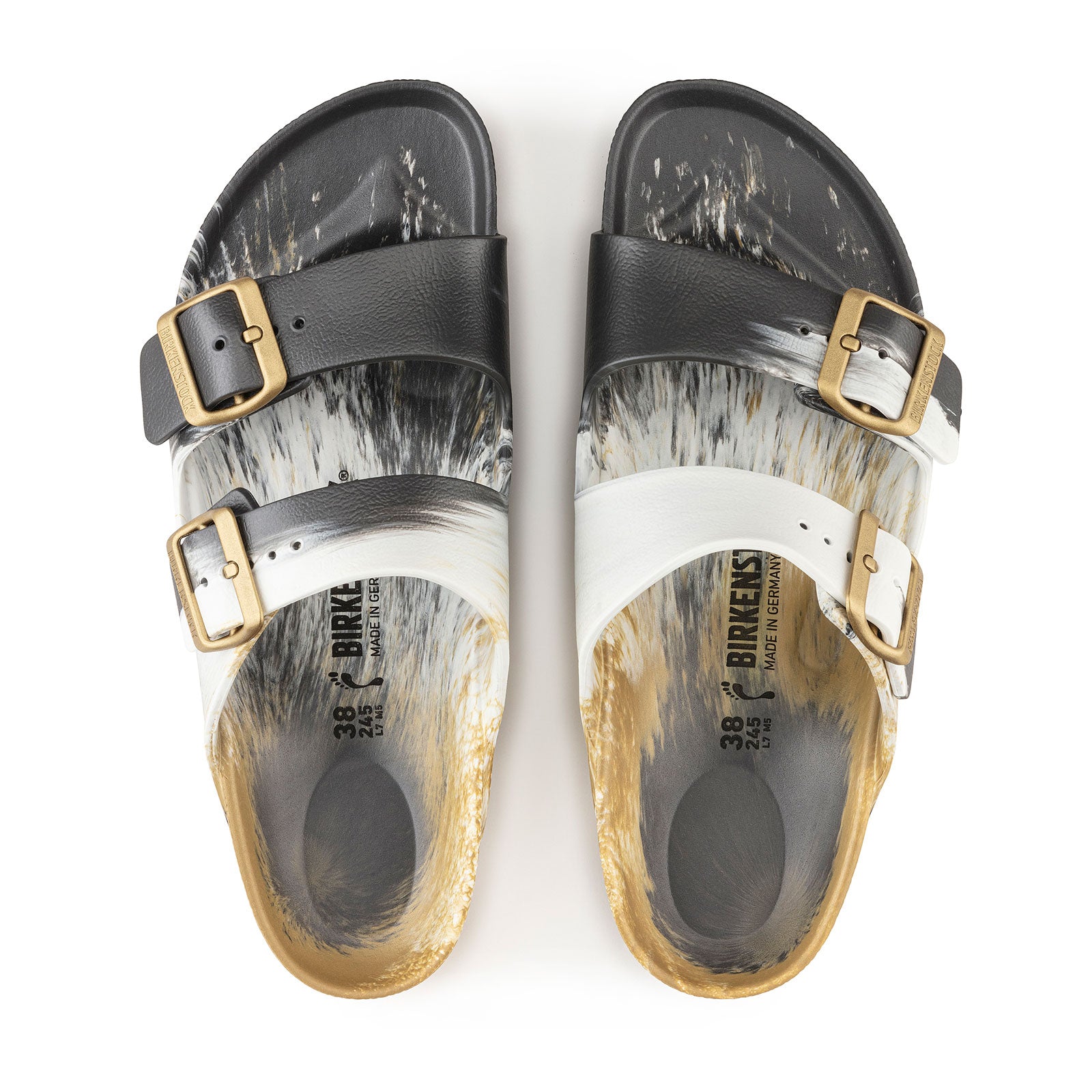 aktivering fordom forhindre Birkenstock Arizona EVA Slide Sandal (Men) - Multi Metallic Gold - The Heel  Shoe Fitters
