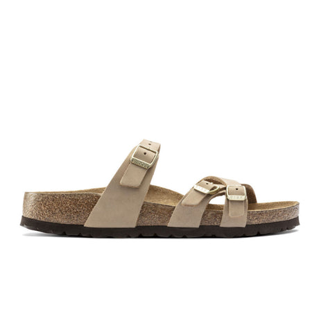 Birkenstock Franca Soft Footbed Slide Sandal (Women) - Sandcastle Nubuck Sandals - Slide - The Heel Shoe Fitters