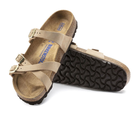 Birkenstock Franca Soft Footbed Slide Sandal (Women) - Sandcastle Nubuck Sandals - Slide - The Heel Shoe Fitters