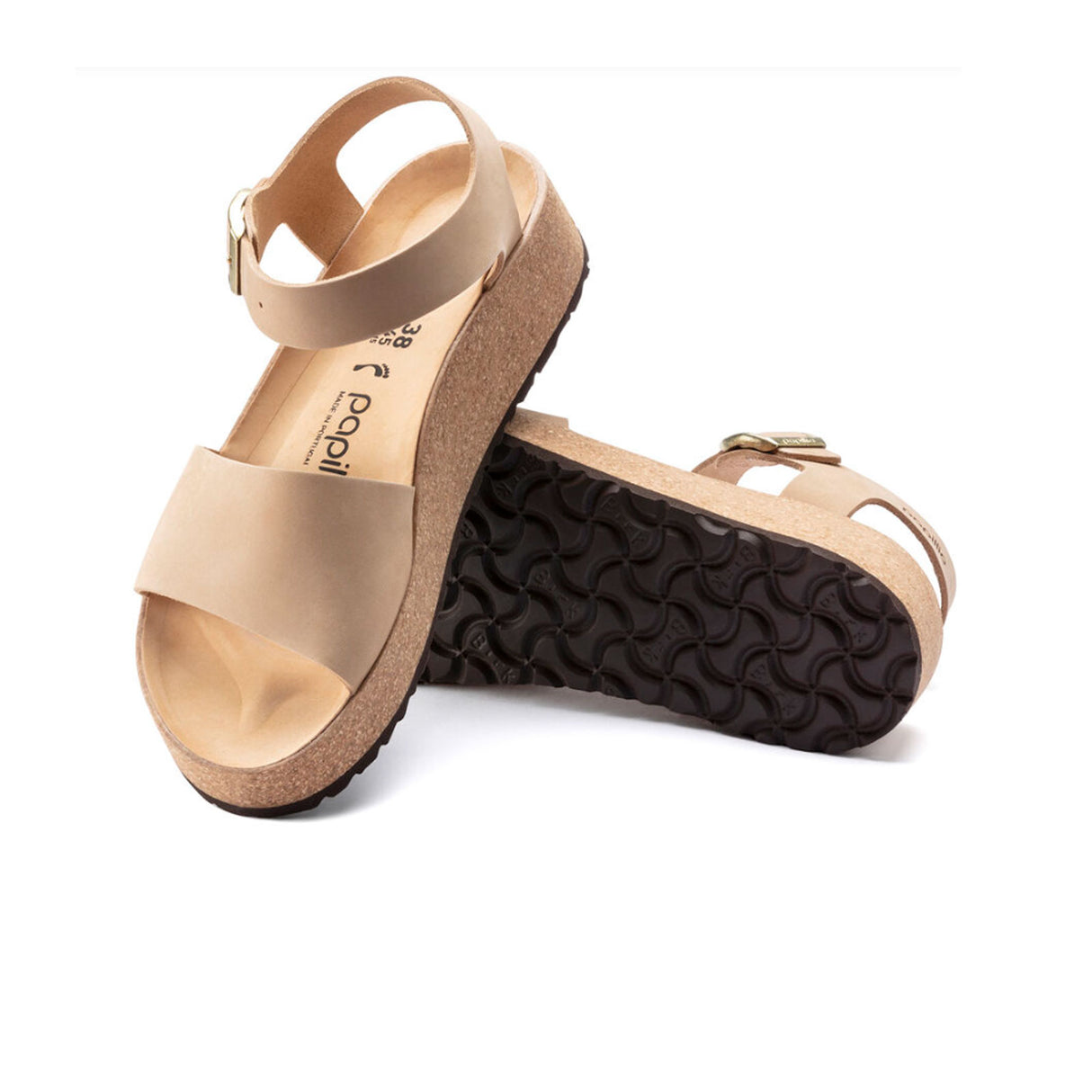 Birkenstock Glenda Wedge Sandal (Women) - Sandcastle Leather Sandals - Heel/Wedge - The Heel Shoe Fitters