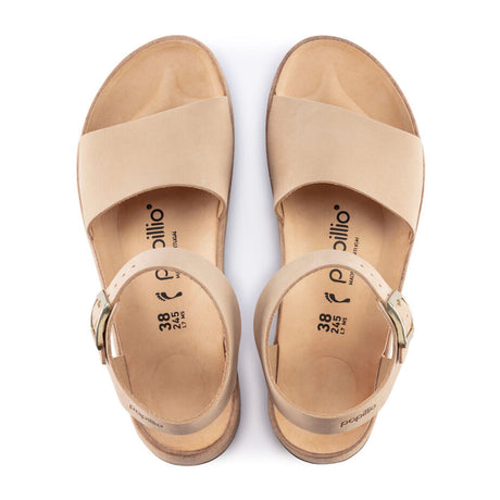 Birkenstock Glenda Wedge Sandal (Women) - Sandcastle Leather Sandals - Heel/Wedge - The Heel Shoe Fitters