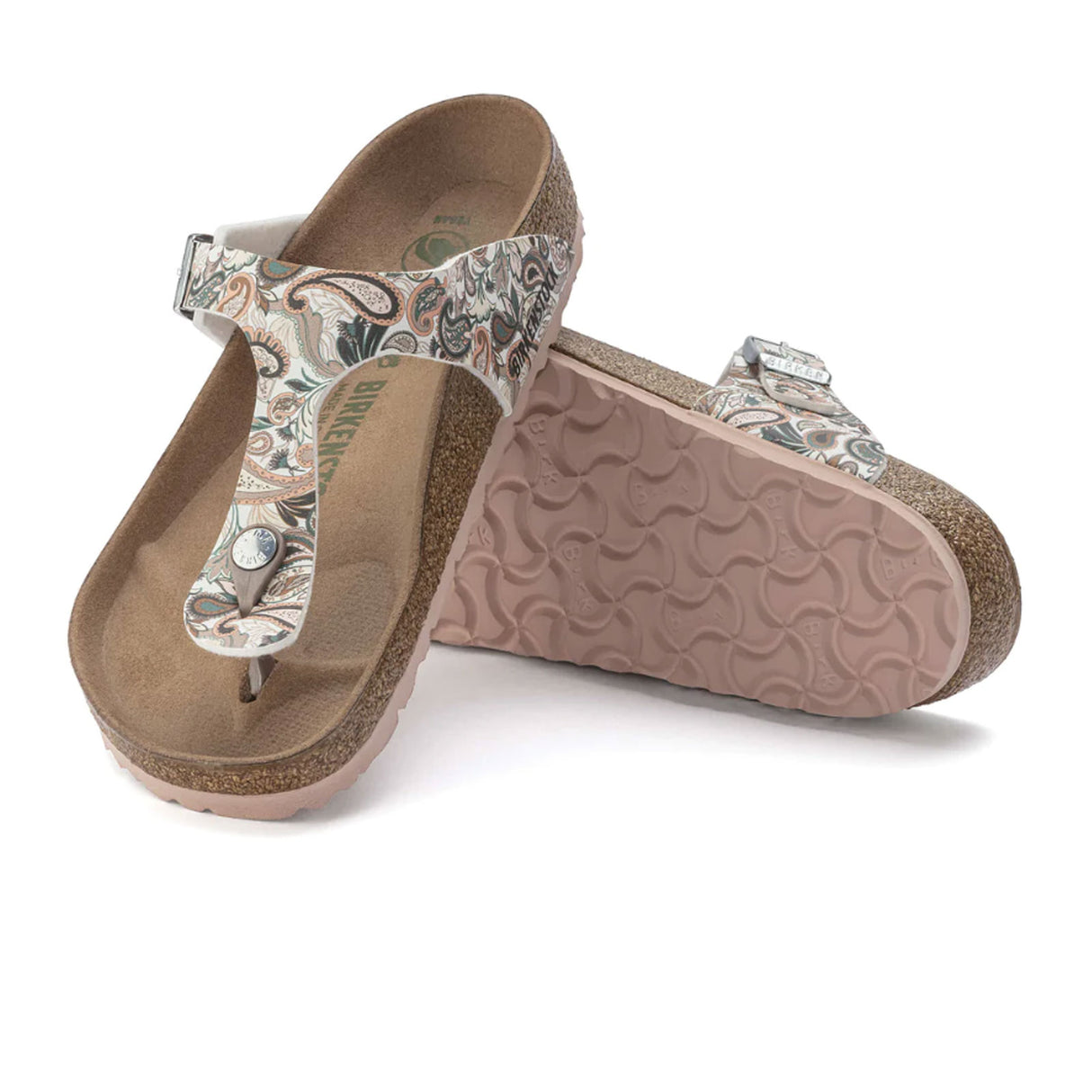 Birkenstock Gizeh Vegan Thong Sandal (Women) - Paisley Light Rose Sandals - Thong - The Heel Shoe Fitters