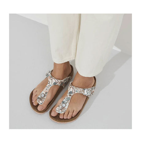 Birkenstock Gizeh Vegan Sandal (Women) - Paisley Light Rose Birko-Flor Sandals - Thong - The Heel Shoe Fitters