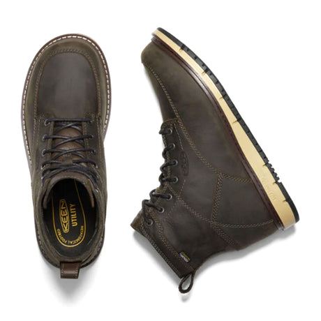 Keen Utility San Jose 6" Waterproof Soft Toe Work Boot (Men) - Cascade Brown/Black Boots - Work - 6 Inch - The Heel Shoe Fitters