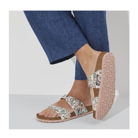 Birkenstock Sydney Vegan Slide Sandal (Women) - Paisley Light Rose Birko-Flor Sandals - Slide - The Heel Shoe Fitters