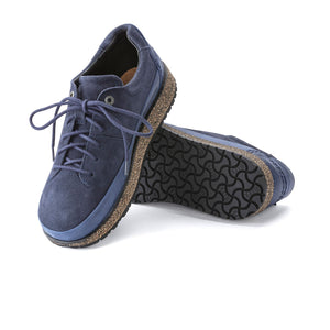 Birkenstock Honnef Low Narrow Lace Up (Women) - Indigo Blue Suede Dress-Casual - Lace Ups - The Heel Shoe Fitters