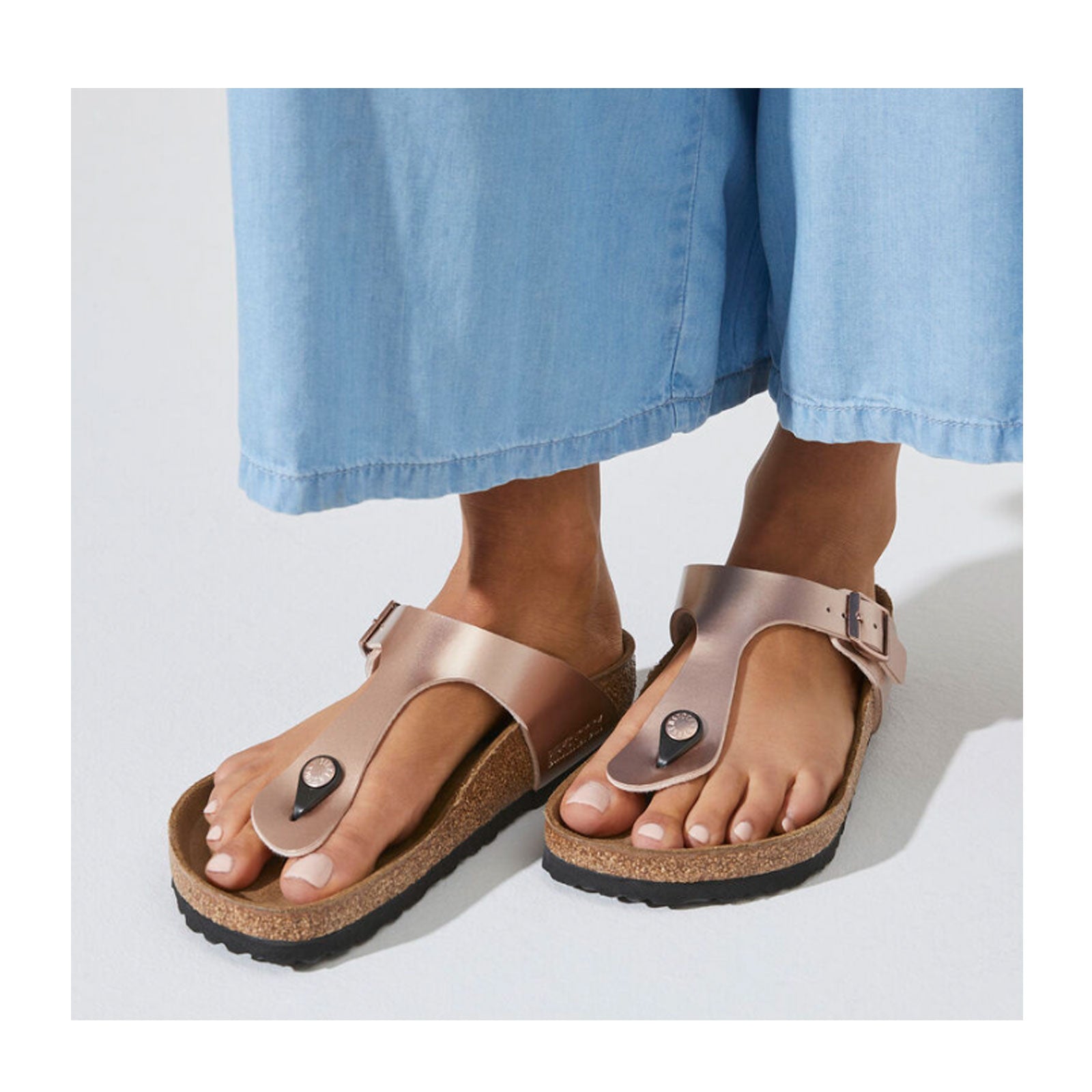 Birkenstock Gizeh Birko Flor Thong Sandal Women Copper The