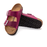 Birkenstock Arizona Narrow Slide Sandal (Women) - Festival Fuchsia Oiled Leather Sandals - Slide - The Heel Shoe Fitters