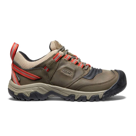 Keen Ridge Flex Low Waterproof Boot (Men) - Timberwolf/Ketchup Hiking - Low - The Heel Shoe Fitters