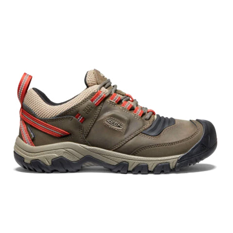 Keen Ridge Flex Low Waterproof Boot (Men) - Timberwolf/Ketchup Boots - Hiking - Low - The Heel Shoe Fitters