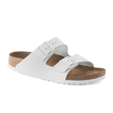 Birkenstock Arizona Slide Sandal (Unisex) - White Leather Sandals - Slide - The Heel Shoe Fitters