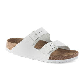 Birkenstock Arizona Slide Sandal (Unisex) - White Leather Sandal - Slide - The Heel Shoe Fitters