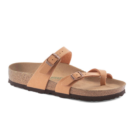 Birkenstock Mayari Vegan Sandal (Women) - Pecan Birkibuc Sandals - Slide - The Heel Shoe Fitters