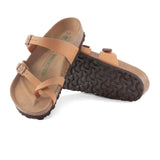 Birkenstock Mayari Vegan Sandal (Women) - Pecan Birkibuc Sandals - Slide - The Heel Shoe Fitters