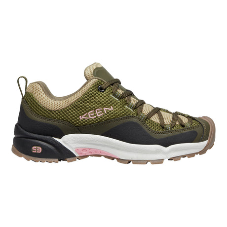 Keen Wasatch Crest Vent Low Hiking Shoe (Women) - Olive Drab/Pink Icing Hiking - Low - The Heel Shoe Fitters