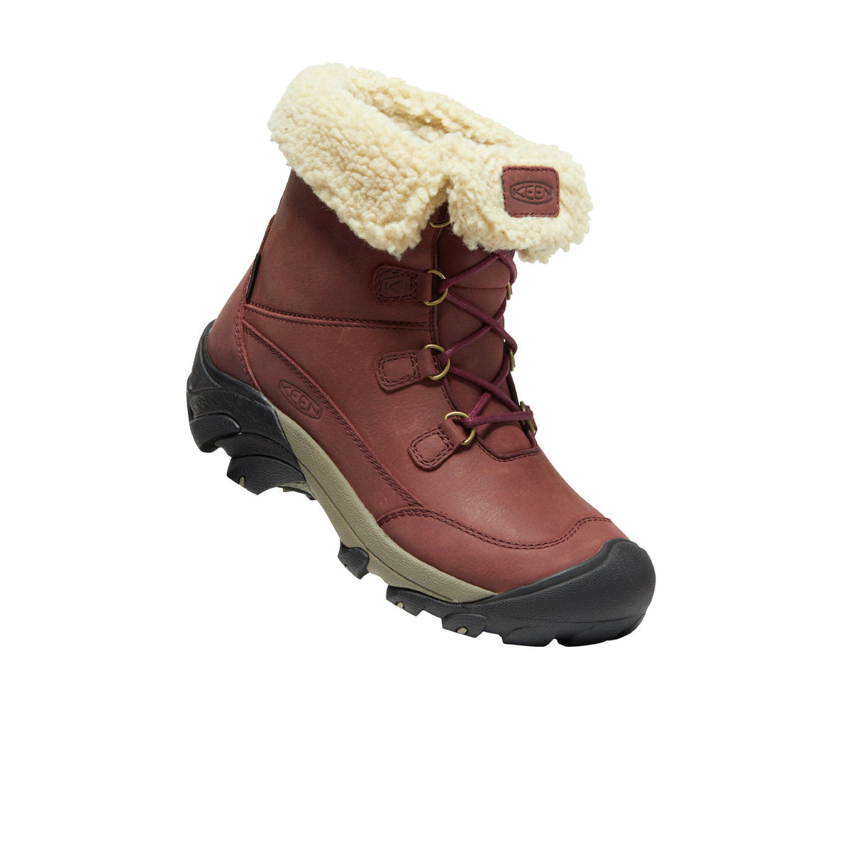 Keen Betty Short Waterproof Boot (Women) - Burgundy/Brindle Boots - Winter - Mid Boot - The Heel Shoe Fitters