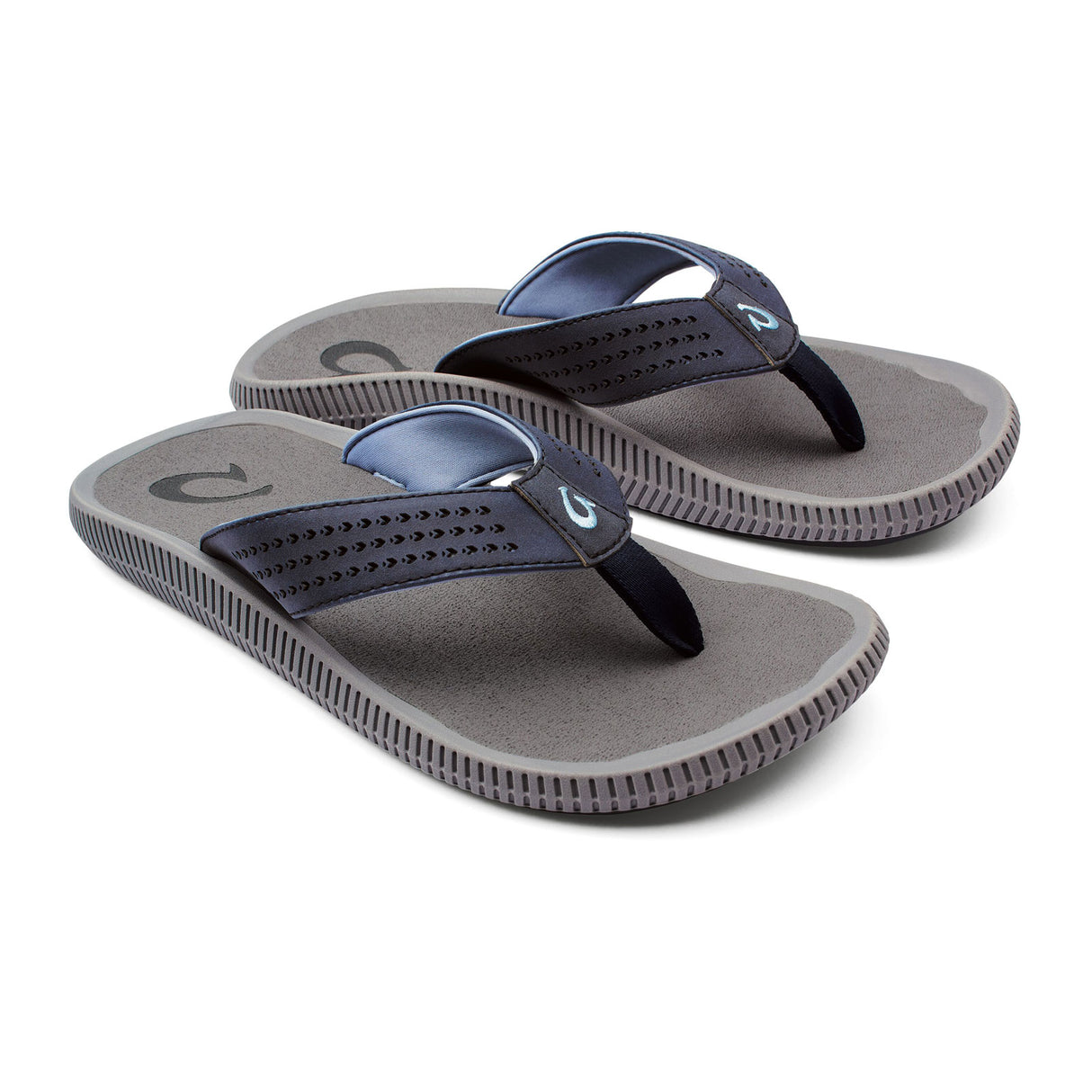 OluKai Ulele Thong Sandal (Men) - Blue Depth/Charcoal Sandals - Thong - The Heel Shoe Fitters