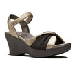 Akaishi Miwa Wedge Sandal (Women) - Gold Sandals - Heel/Wedge - The Heel Shoe Fitters