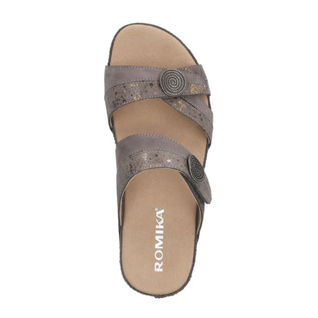 Romika Fidschi 22 Slide Sandal (Women) - Taupe Multi Sandals - Slide - The Heel Shoe Fitters