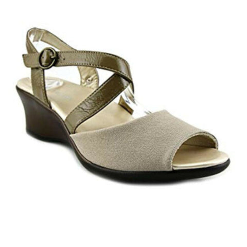Akaishi Mari Wedge Sandal (Women) - Beige Sandals - Heel/Wedge - The Heel Shoe Fitters