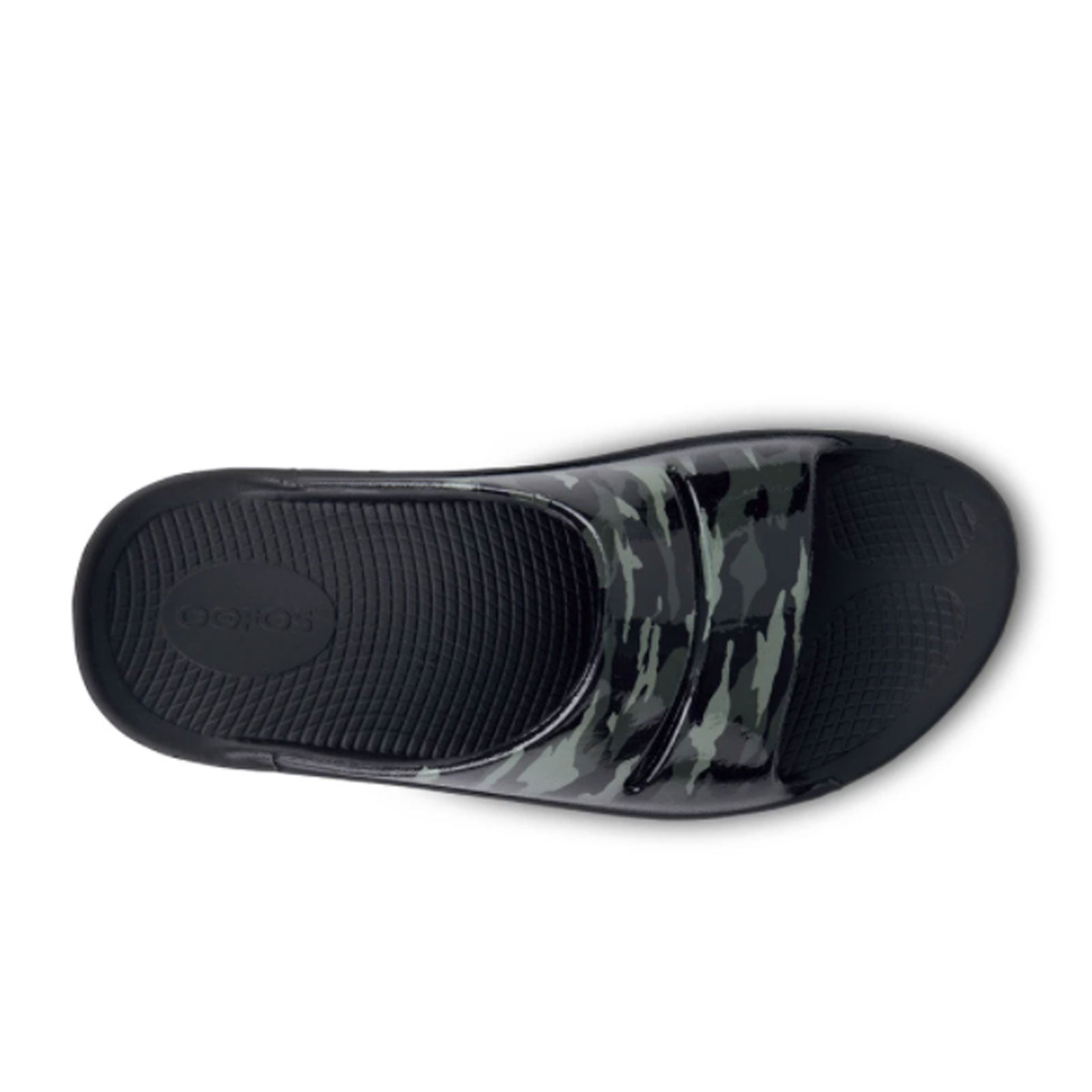 Oofos OOahh Limited Slide (Women) - Black Green Camo