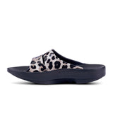 Oofos OOahh Limited Slide (Women) - Cheetah Sandals - Slide - The Heel Shoe Fitters