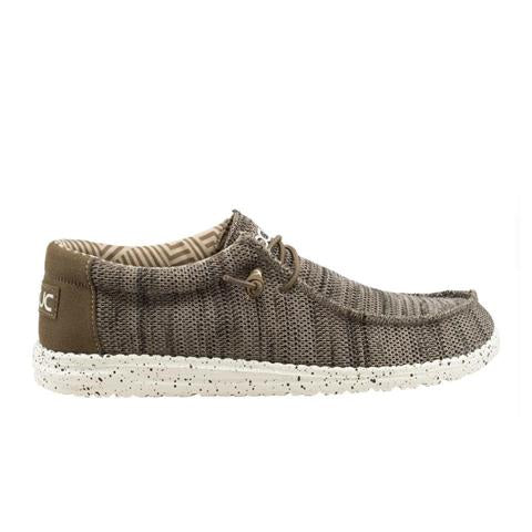 Hey Dude Wally Sox Micro Slip On (Men) - Brown Dress-Casual - Slip Ons - The Heel Shoe Fitters