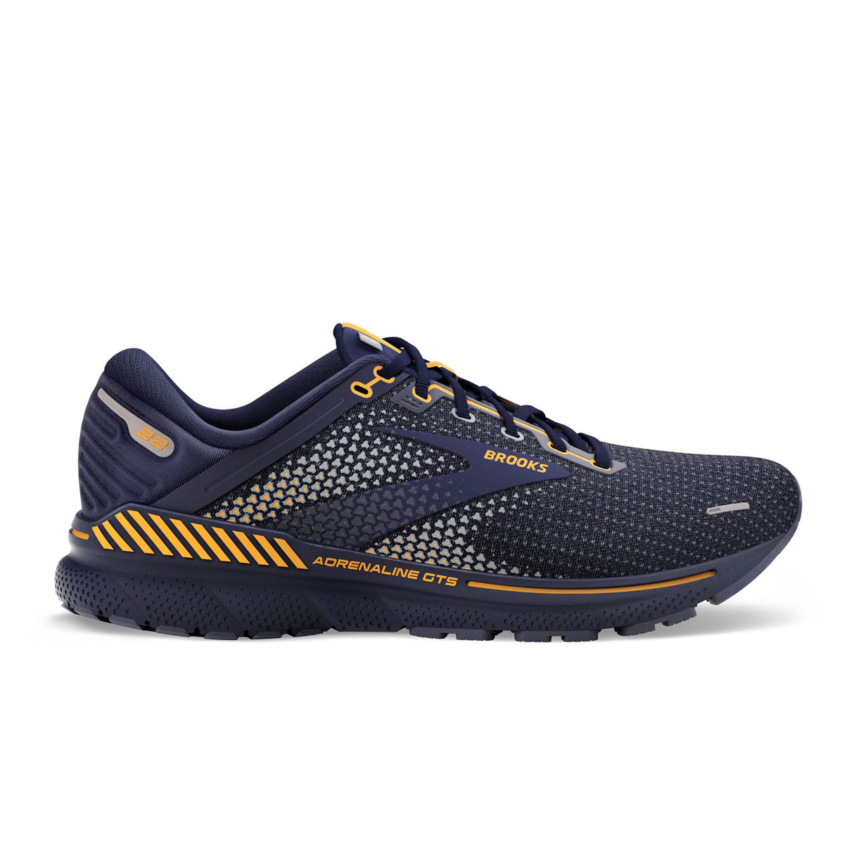 Brooks Adrenaline GTS 22 Running Shoe (Men) - Peacoat/Grey/Sunflower – The  Heel Shoe Fitters