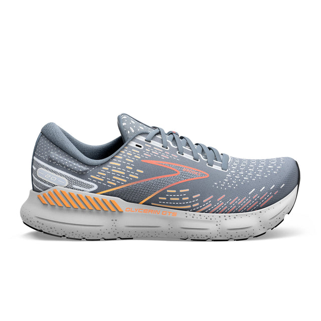 Brooks Glycerin GTS 20 (Men) - Grey/Chili Oil/Orange Athletic - Running - The Heel Shoe Fitters