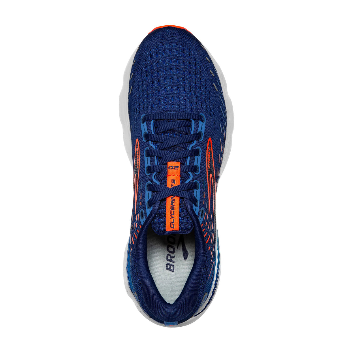 Brooks Glycerin GTS 20 (Men) - Blue Depths/Palace Blue/Orange Athletic - Running - Stability - The Heel Shoe Fitters