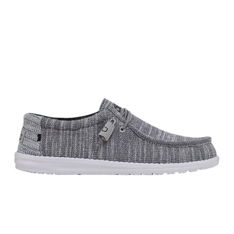 Hey Dude Wally Stretch Mix Slip On (Men) - Granite Dress-Casual - Slip Ons - The Heel Shoe Fitters