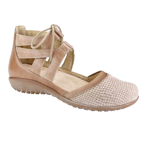 Naot Kata Backstrap Sandal (Women) - Beige Lizard/Khaki Beige/Arizona Tan Dress-Casual - Mary Janes - The Heel Shoe Fitters