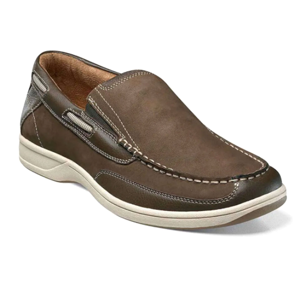 Florsheim Marina Slip On Boat Shoe (Men) - Brown Dress-Casual - Boat Shoes - The Heel Shoe Fitters